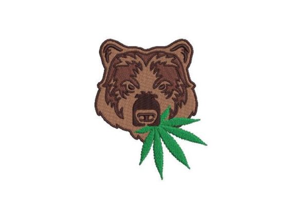 Bear with Marijuana Leaf Embroidery Design Review