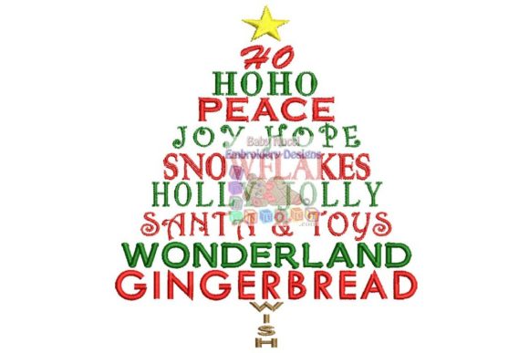 BN Christmas Words Tree: Stitching Up Holiday Magic