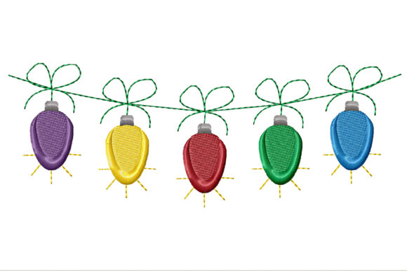 Christmas Lights Garland Embroidery Design Review
