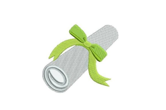 Graduation Scroll with Green Ribbon Design Review