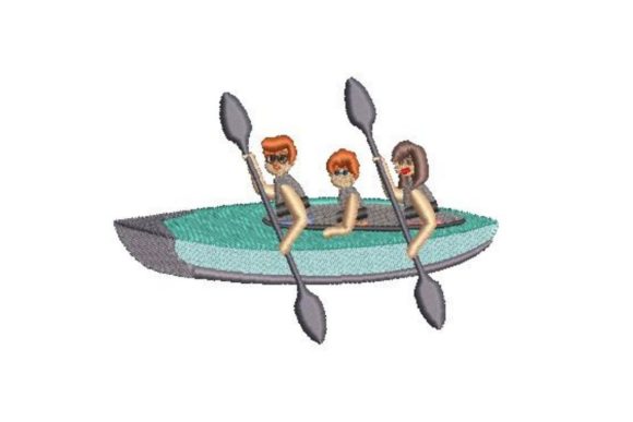 Kayaking Family Embroidery Review for Craft Fairs