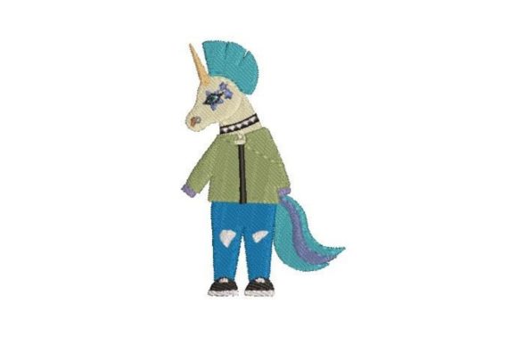 Punk Unicorn Embroidery Design: A Bold Stitch for Small Shops