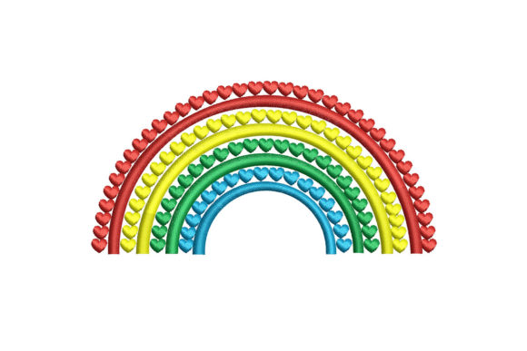 Rainbow with Hearts: Boutique Embroidery Review