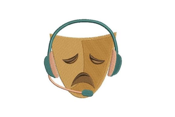 Tragedy Drama Mask Embroidery Design Review
