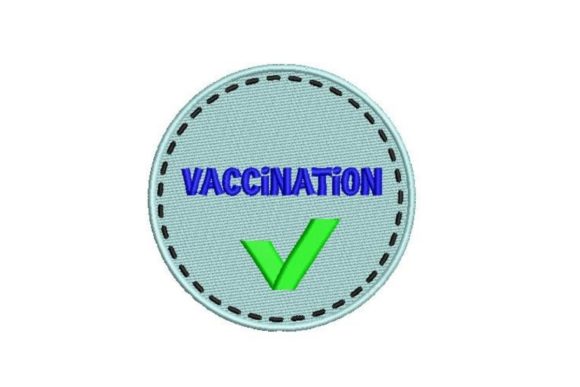 Vaccination Badge Design Review for Sweatshirt Embroidery
